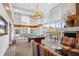 Bright game room with a pool table, comfortable seating, and city views at 860 Peachtree Ne St # 1502, Atlanta, GA 30308