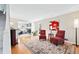 Inviting living room with hardwood floors and decorative rug at 105 Kinross Ct, Roswell, GA 30076