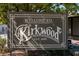 Welcome to Kirkwood sign with a classic design, highlighting the neighborhood's established history since 1899 at 244 Locust Ne St # B, Atlanta, GA 30317