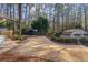 Beautiful backyard featuring a covered gazebo and storage building at 3401 Lori Ln, Atlanta, GA 30340