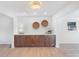 Dining room features hardwood flooring, stylish cabinets, and natural light at 3401 Lori Ln, Atlanta, GA 30340