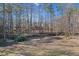 Large, wooded backyard offering privacy and natural beauty on a sunny day at 735 Amberton Close, Suwanee, GA 30024