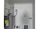 Close-up of a new water heater unit with an energy guide sticker affixed to the front at 543 Paines Nw Ave, Atlanta, GA 30318