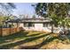 Backyard with partial grass coverage, a fenced-in yard, and a white brick exterior at 1300 Wichita Sw Dr, Atlanta, GA 30311
