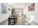 Open-concept dining room with modern decor that leads into kitchen area at 2178 Penelope Nw St, Atlanta, GA 30314