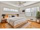 Bright bedroom with hardwood floors, modern decor, and a comfortable platform bed at 425 Lindbergh Ne Dr # A2, Atlanta, GA 30305