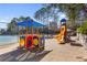 Neighborhood playground with colorful slide and climbing structures at 4095 Oberon Se Ct, Smyrna, GA 30080