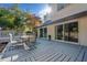 Relaxing deck with dining set and sliding door access to home at 4861 Karls Gate Dr, Marietta, GA 30068