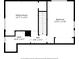 Floor plan of upper floor rooms showing dimensions of the sitting room, bath, hall and bedroom at 4861 Karls Gate Dr, Marietta, GA 30068
