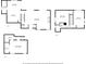 Detailed floor plan of the home's three levels, highlighting room dimensions and layout at 4861 Karls Gate Dr, Marietta, GA 30068