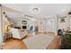 Cozy living room featuring a fireplace, hardwood floors, and ample seating at 4861 Karls Gate Dr, Marietta, GA 30068