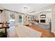 Elegant living room with hardwood floors, a fireplace, and sliding glass doors at 4861 Karls Gate Dr, Marietta, GA 30068