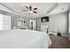 Bright bedroom features neutral paint, white furniture and cozy carpet at 3004 Westray Nw Ct, Marietta, GA 30064