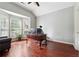 Bright office features vaulted ceilings, large windows, and hardwood floors at 3004 Westray Nw Ct, Marietta, GA 30064
