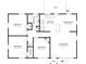 Detailed floor plan showcasing the layout with three bedrooms at 1834 Hillsdale Dr, Decatur, GA 30032