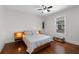 Serene bedroom with hardwood floors and natural light, creating a tranquil space for relaxation and rest at 1816 Williams Ave, East Point, GA 30344