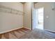 Spacious walk-in closet with wire shelving and adjacent bathroom access at 258 Depot Landing Rd # 53, Auburn, GA 30011