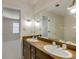 Bathroom with double sink vanity and a large mirror at 270 Grapevine Run, Sandy Springs, GA 30350