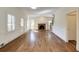 Spacious living room boasting hardwood floors, fireplace, and ample natural light at 270 Grapevine Run, Sandy Springs, GA 30350