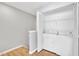 Laundry closet with washer and dryer at 1575 Ridenour Nw Pkwy # 1119, Kennesaw, GA 30152