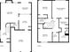 A detailed floorplan showing the layout of the two-story home including living spaces, bedrooms and bathrooms at 5751 Evadale Trace, Mableton, GA 30126