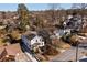 An aerial view of a neighborhood with various styles of homes and mature trees at 624 3Rd Ave, Decatur, GA 30030