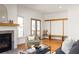 This modern entryway has built in bench seating, coat hooks, and a view into the living room at 624 3Rd Ave, Decatur, GA 30030