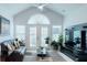 Bright living room with high ceilings, large windows, and comfortable seating arrangement at 3311 Lindenridge Dr, Buford, GA 30519
