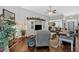 Charming living room with hardwood floors, a fireplace, and a built-in cabinet at 17 Denny Springs Dr, Dallas, GA 30157