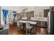 Modern kitchen with stainless steel appliances, a center island, and a breakfast nook with ample natural light at 139 Stargaze Rdg, Canton, GA 30114
