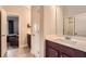 Bright bathroom with modern fixtures, sleek vanity, and an adjoined bedroom at 2998 Octavia Cir, Marietta, GA 30062