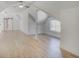 Large bedroom with hardwood floors, white walls, vaulted ceilings, and ample space for furniture at 700 N Island Dr, Atlanta, GA 30327
