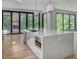 Gourmet kitchen island with stainless steel appliances and hardwood floors at 700 N Island Dr, Atlanta, GA 30327