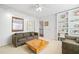 Elegant living room with a cozy seating area, a unique coffee table, and bright light, creating a welcoming space at 990 Ivy Falls Dr, Atlanta, GA 30328