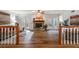 Bright living room with hardwood floors, fireplace, ceiling fan and access to the rear porch at 1285 Glandor Se Ct, Mableton, GA 30126