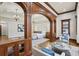 Sitting room with hardwood trim work and decorative lighting at 440 Belada Blvd, Sandy Springs, GA 30342