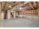 Unfinished basement showing exposed wooden beams and concrete flooring at 6165 Picketts Nw Rdg, Acworth, GA 30101