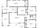 Detailed floor plan showcasing the layout of the home's living room, bedrooms, kitchen, and bathrooms at 2084 Snow Sw Rd, Atlanta, GA 30311
