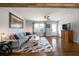 Bright living room with hardwood floors, gray sofa and a decorative rug at 2601 Callaway Sw Rd, Marietta, GA 30008