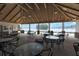 Covered outdoor patio with ceiling fans offering beautiful lake views and plenty of seating at 5336 Monticello Dr, Villa Rica, GA 30180