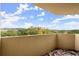 Balcony view overlooking trees and the city skyline at 1501 Clairmont Rd # 1024, Decatur, GA 30033
