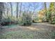 View of a spacious backyard with a canopy of trees at 1810 Oakmont Nw Dr, Atlanta, GA 30314