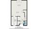 Detailed floor plan of the home's first floor featuring an open living room, dining area, and kitchen at 4526 Golf Vista Cir, Decatur, GA 30035