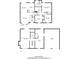 Detailed floor plan showcasing the layout of the home, including living spaces, bedrooms, and garage at 6138 Raleigh Oaks Ct, Lithonia, GA 30058