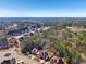 A serene aerial view showcasing a peaceful neighborhood nestled amidst verdant trees and manicured lawns at 2143 Great Shoals Cir, Lawrenceville, GA 30045