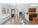 Inviting living room with stone fireplace, breakfast bar, and plenty of natural light at 2143 Great Shoals Cir, Lawrenceville, GA 30045