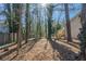 The backyard has a wood deck, and mature trees at 6381 Phillips Creek Dr, Lithonia, GA 30058