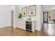 Foyer with a wet bar featuring light-colored cabinets and a beverage cooler at 1002 Citadel Ne Dr, Atlanta, GA 30324