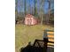 Storage shed on a grassy lawn at 1531 Glendale Dr, Lawrenceville, GA 30043