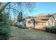 Backyard with brick home, large lawn, and mature trees at 2236 Chestnut Hill Cir, Decatur, GA 30032